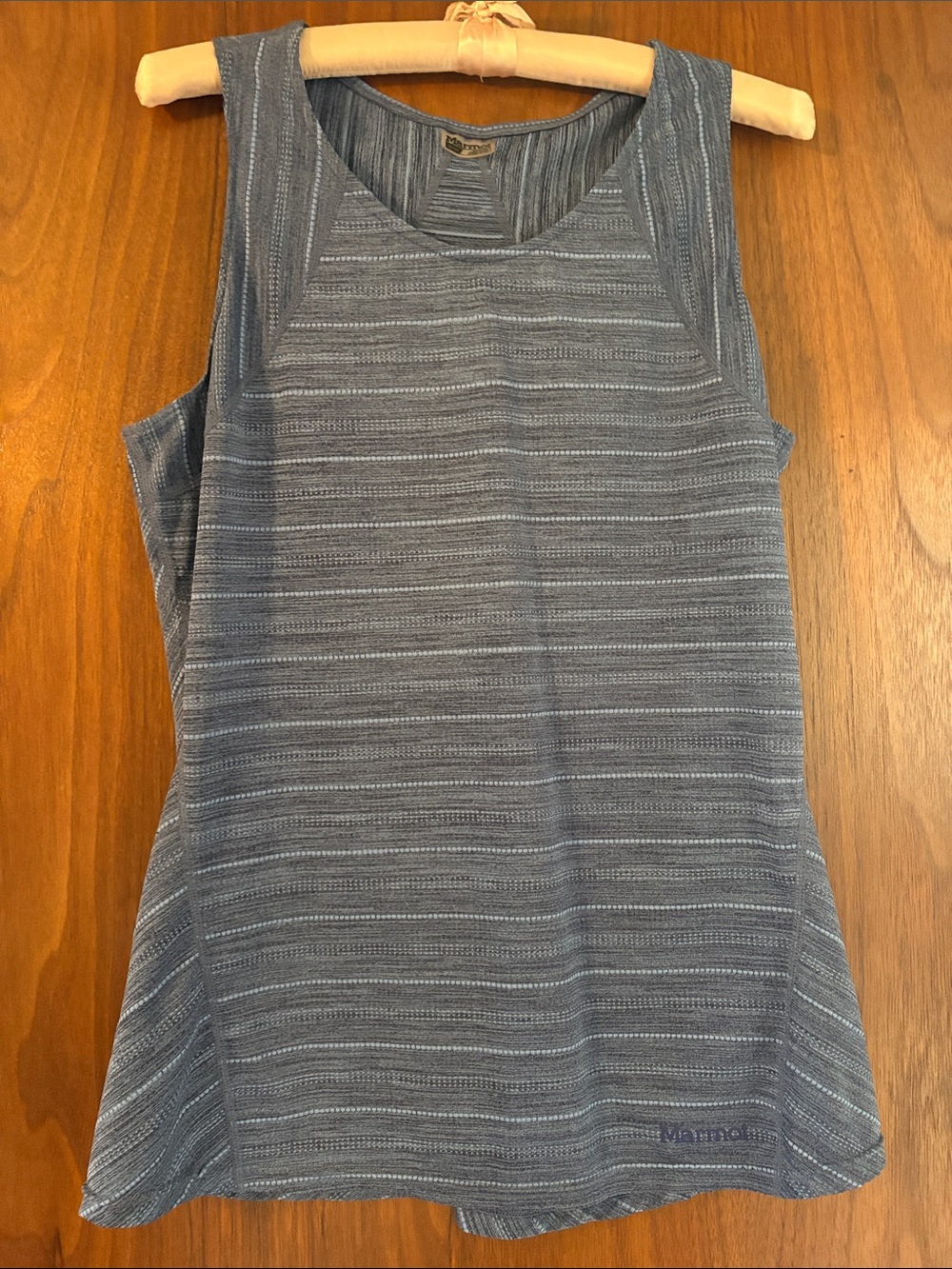Marmot Blue Striped Performance Tank